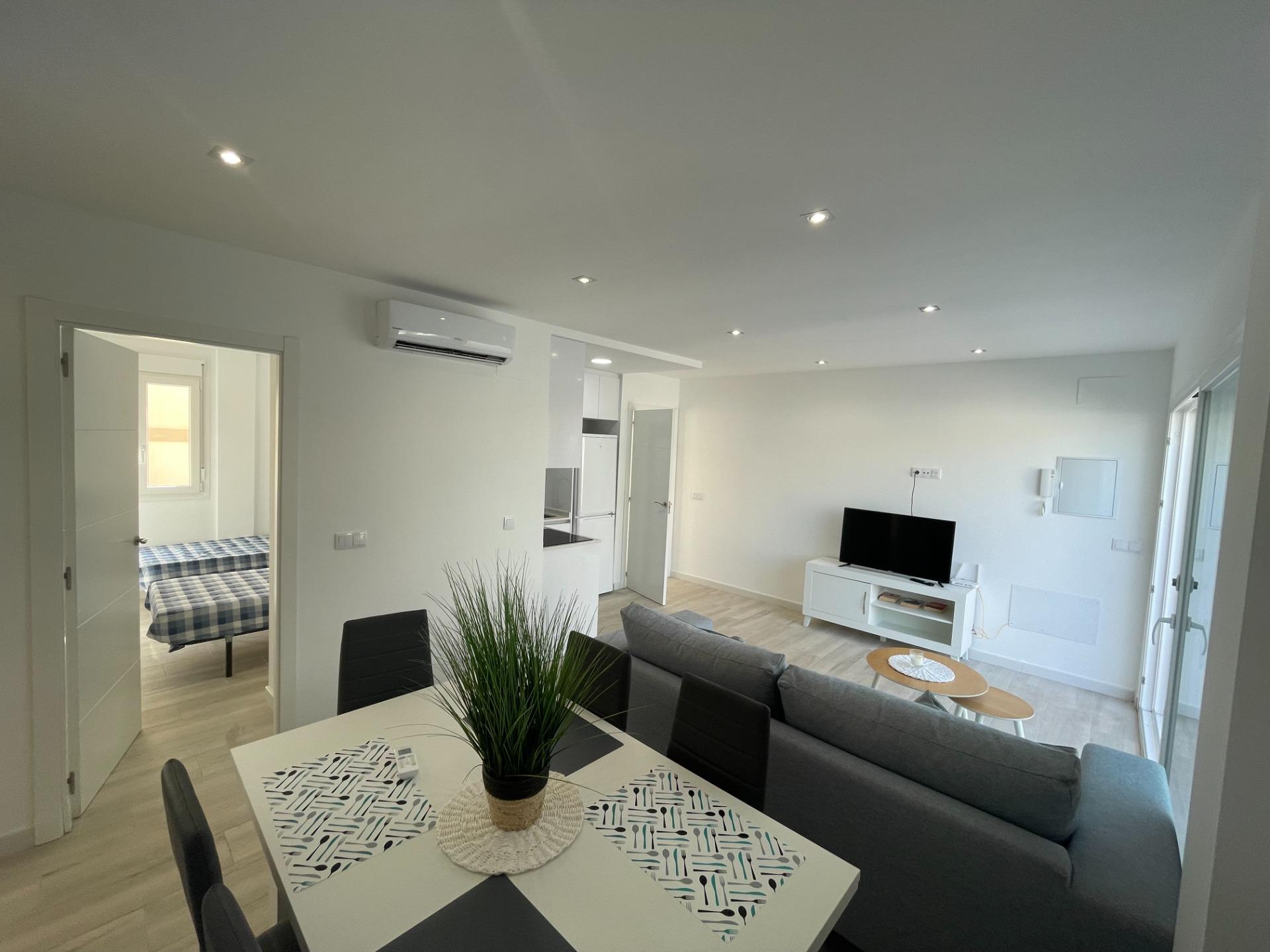 Pool area in bungalow for sale in Orihuela Costa