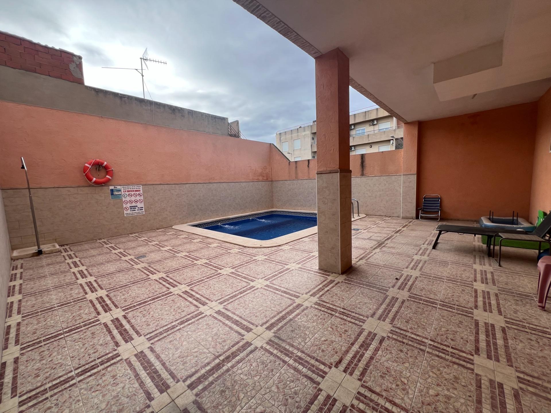 Pool area in apartment for sale in Dolores