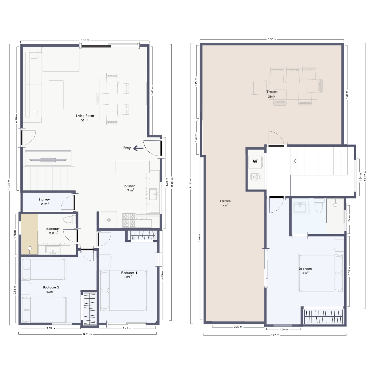 Master bedroom in villa for sale in Orihuela Costa