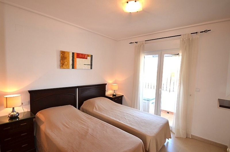 Terrace in apartment for sale in Hacienda Riquelme Golf Resort