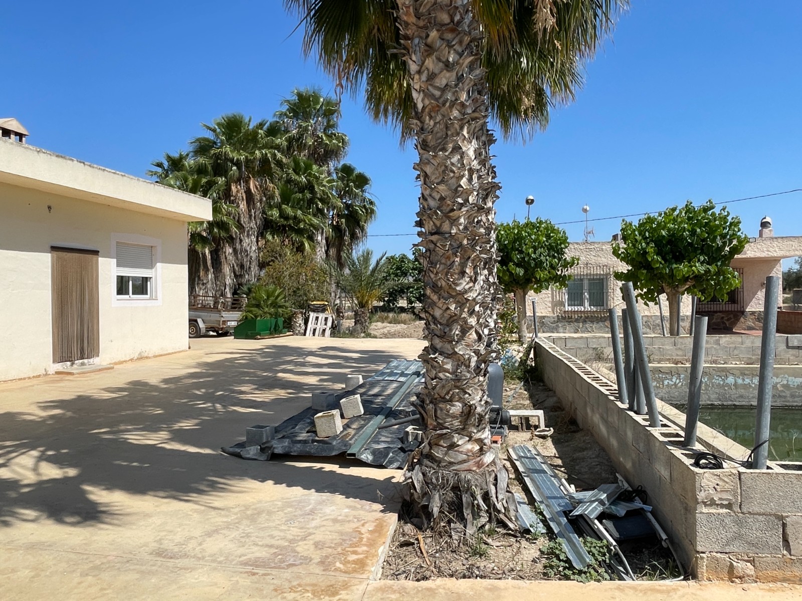 Pool area in villa for sale in Crevillent