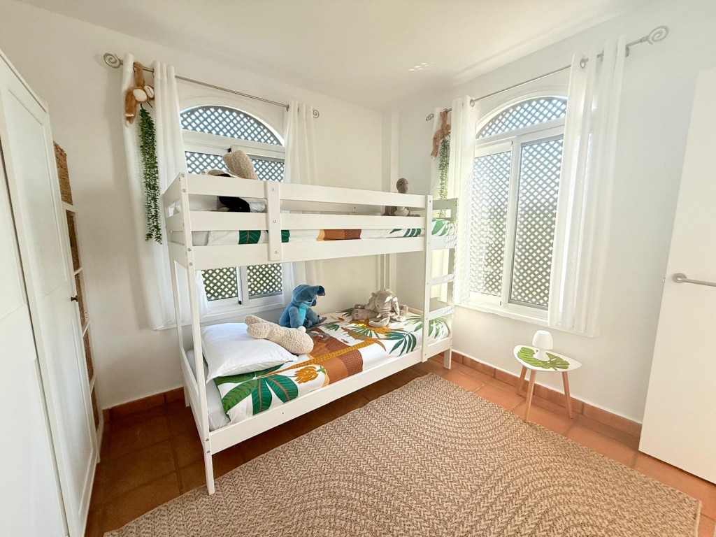 Master bedroom in apartment for sale in Hacienda Riquelme Golf Resort
