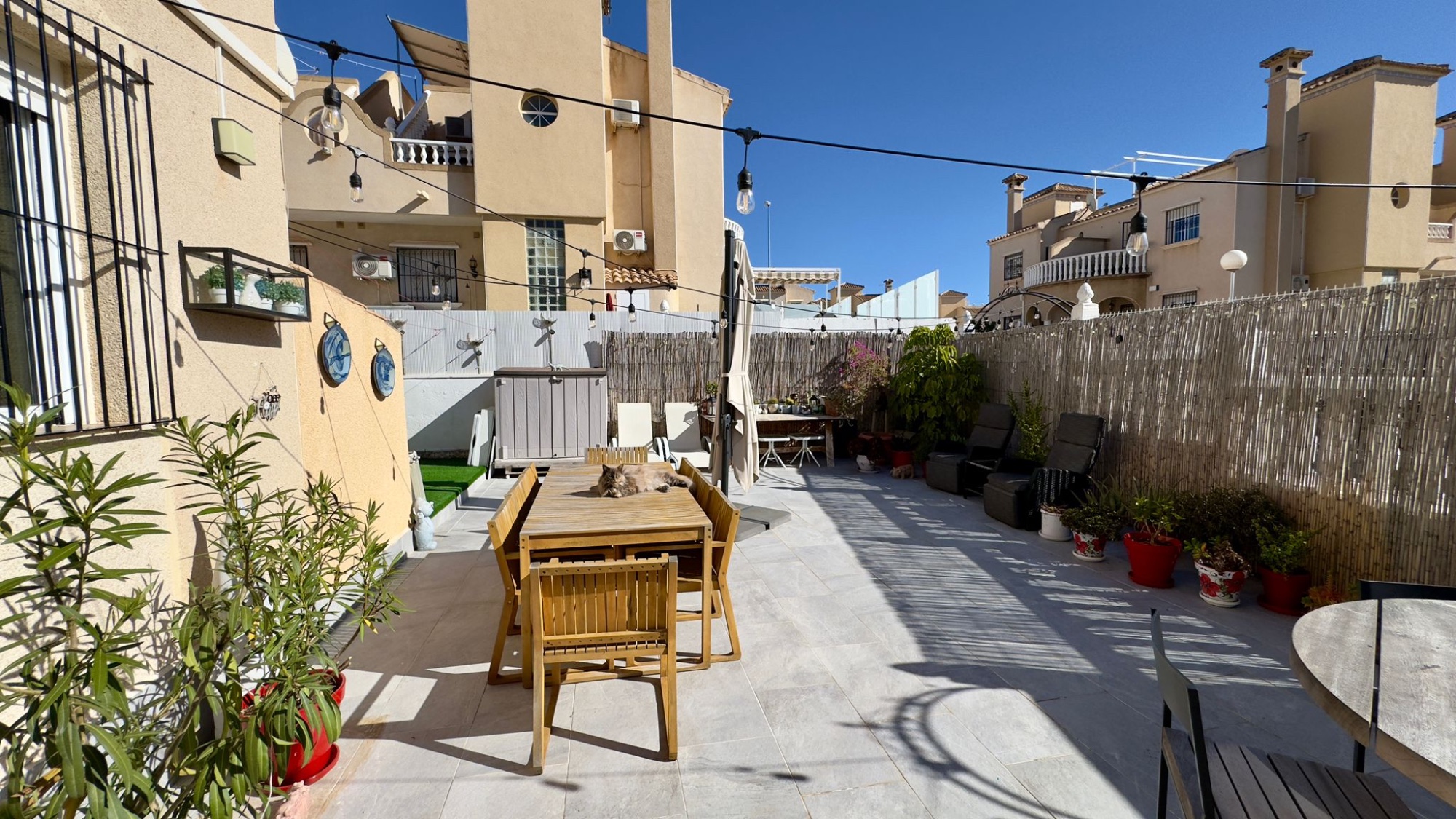 Pool area in villa for sale in Orihuela Costa