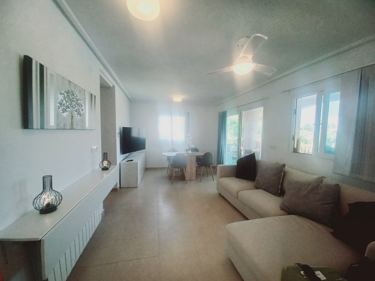 Situation on the first floor this beautiful corner apartment is light, bright and airy
