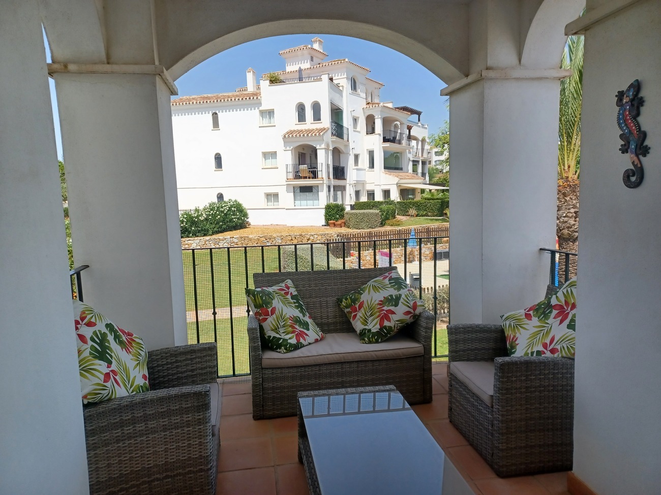 Terrace in apartment for sale in Hacienda Riquelme Golf Resort
