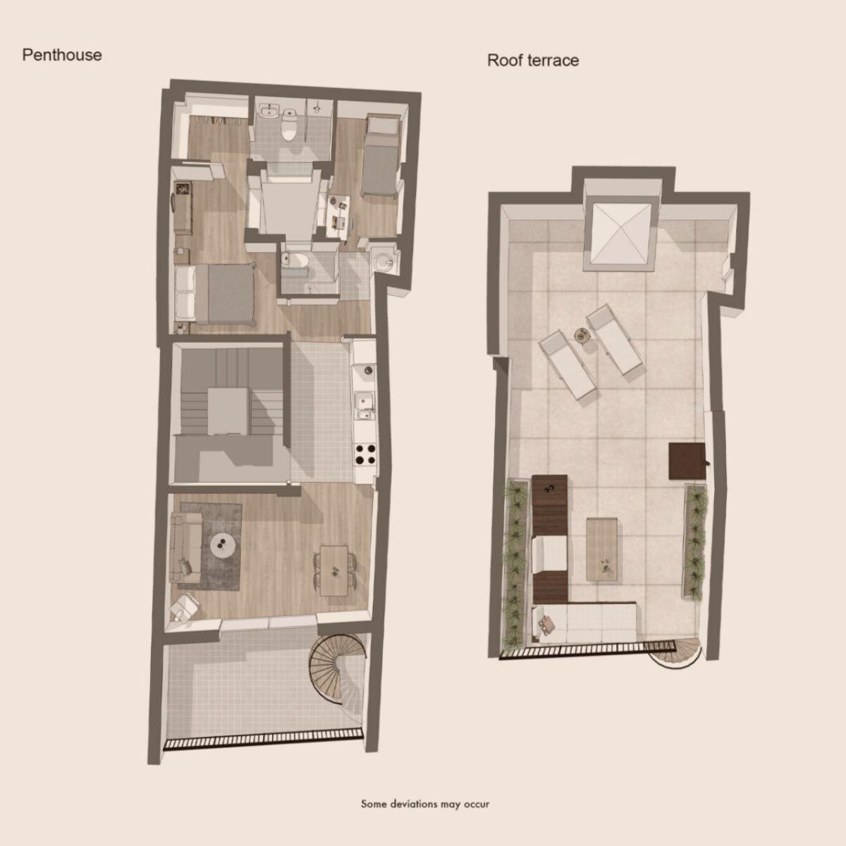 Terrace in penthouse for sale in Cartagena