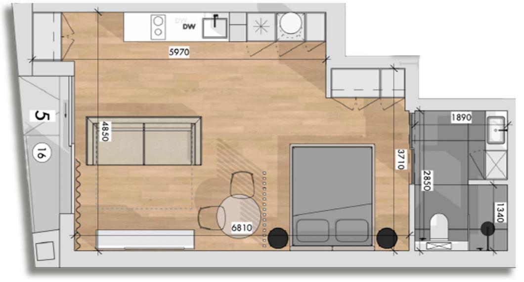Master bedroom in apartment for sale in Torrevieja