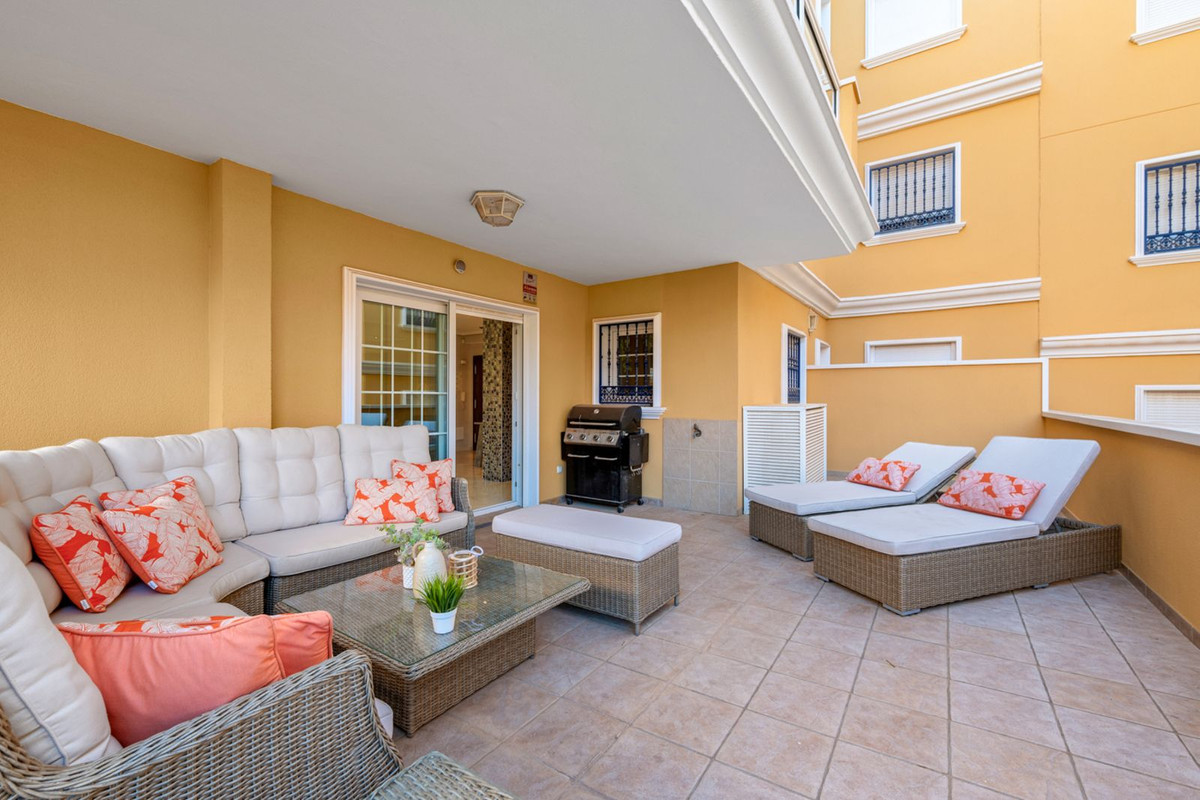 Pool area in apartment for sale in Cabo Roig