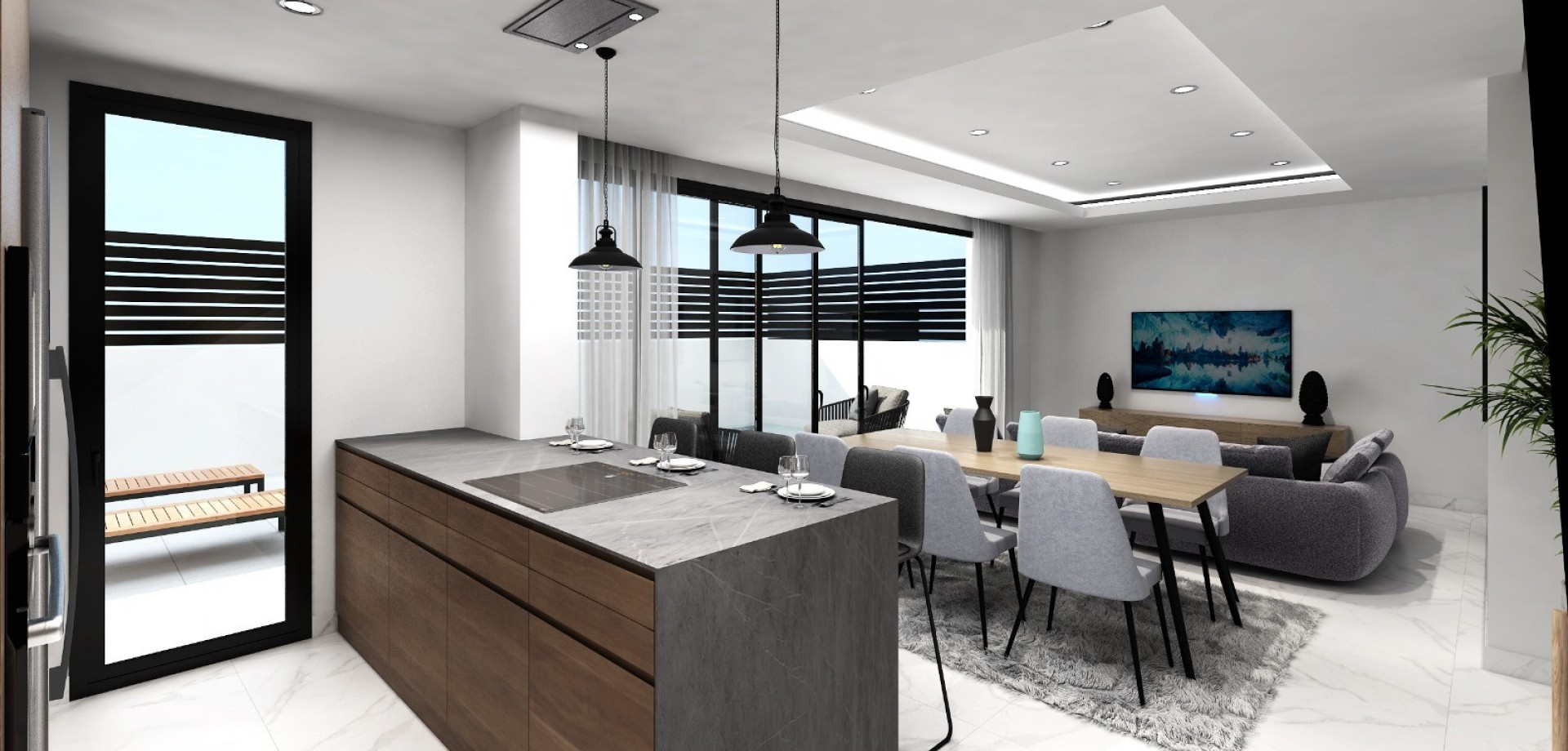 Living room in land for sale in Los Montesinos