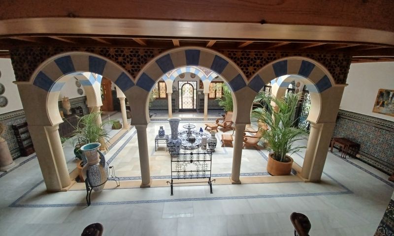 Pool area in villa for sale in Orihuela Costa