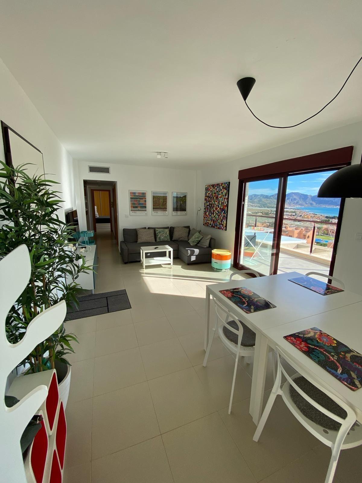 Living room in penthouse for sale in Cartagena