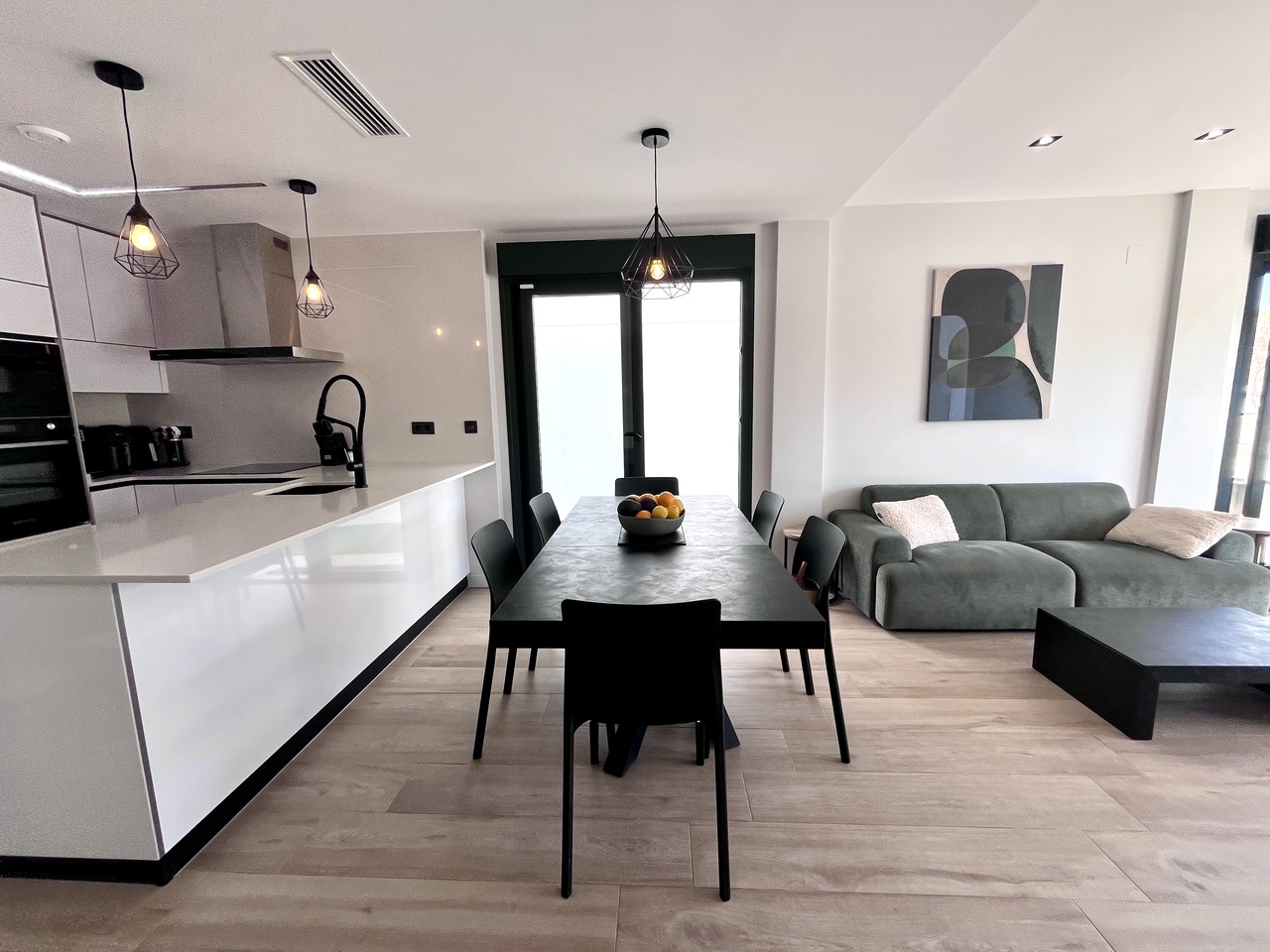Pool area in villa for sale in Punta Prima
