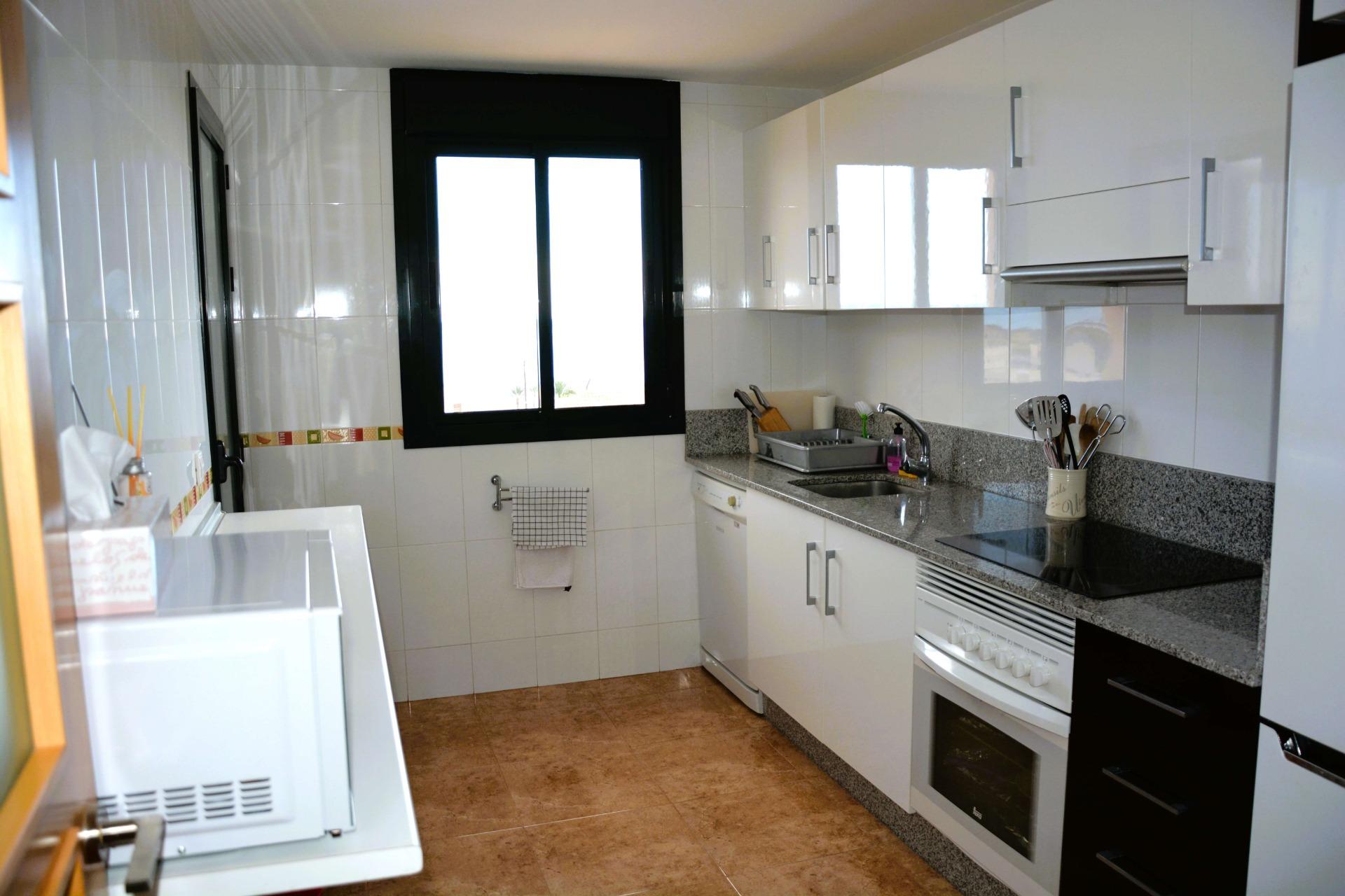 Dining area in penthouse for sale in Puerto de Mazarron