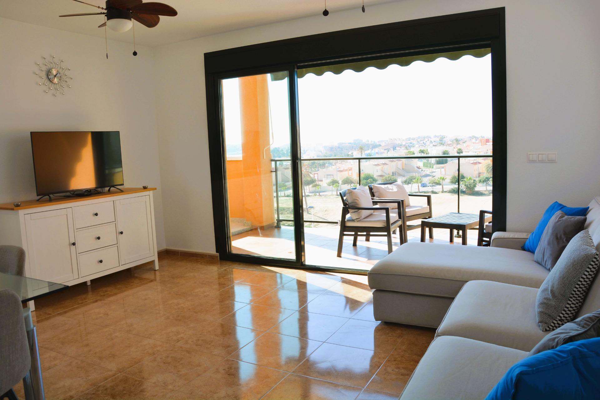 Bedroom in penthouse for sale in Puerto de Mazarron