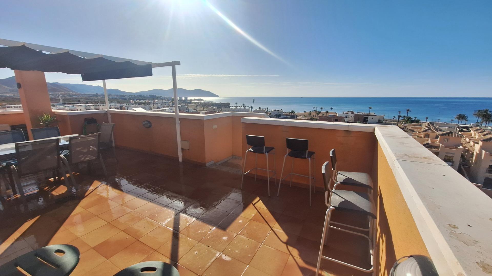 Garden in penthouse for sale in Puerto de Mazarron