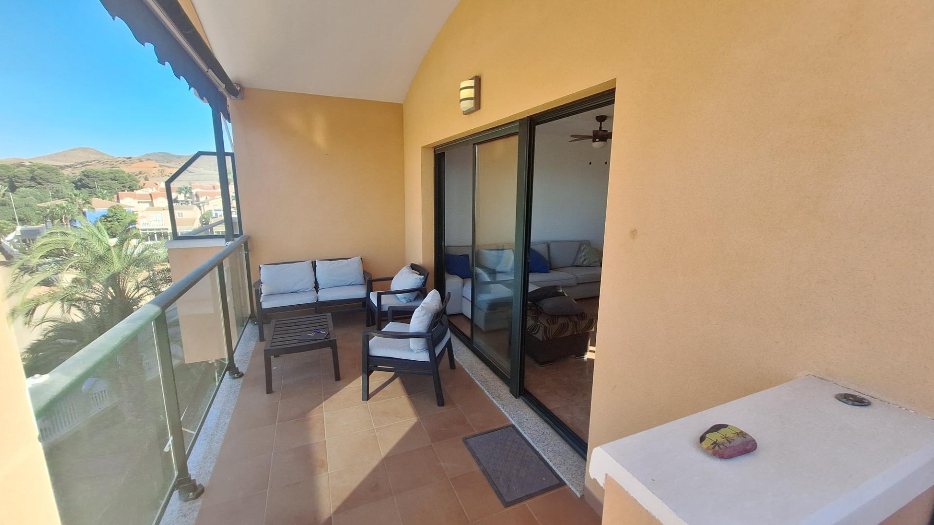 Dining area in penthouse for sale in Puerto de Mazarron