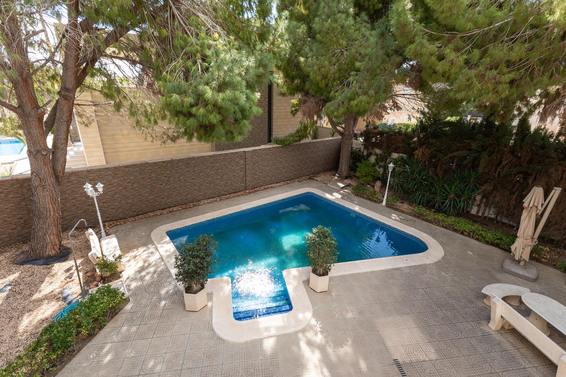 Pool area in villa for sale in Ciudad Quesada