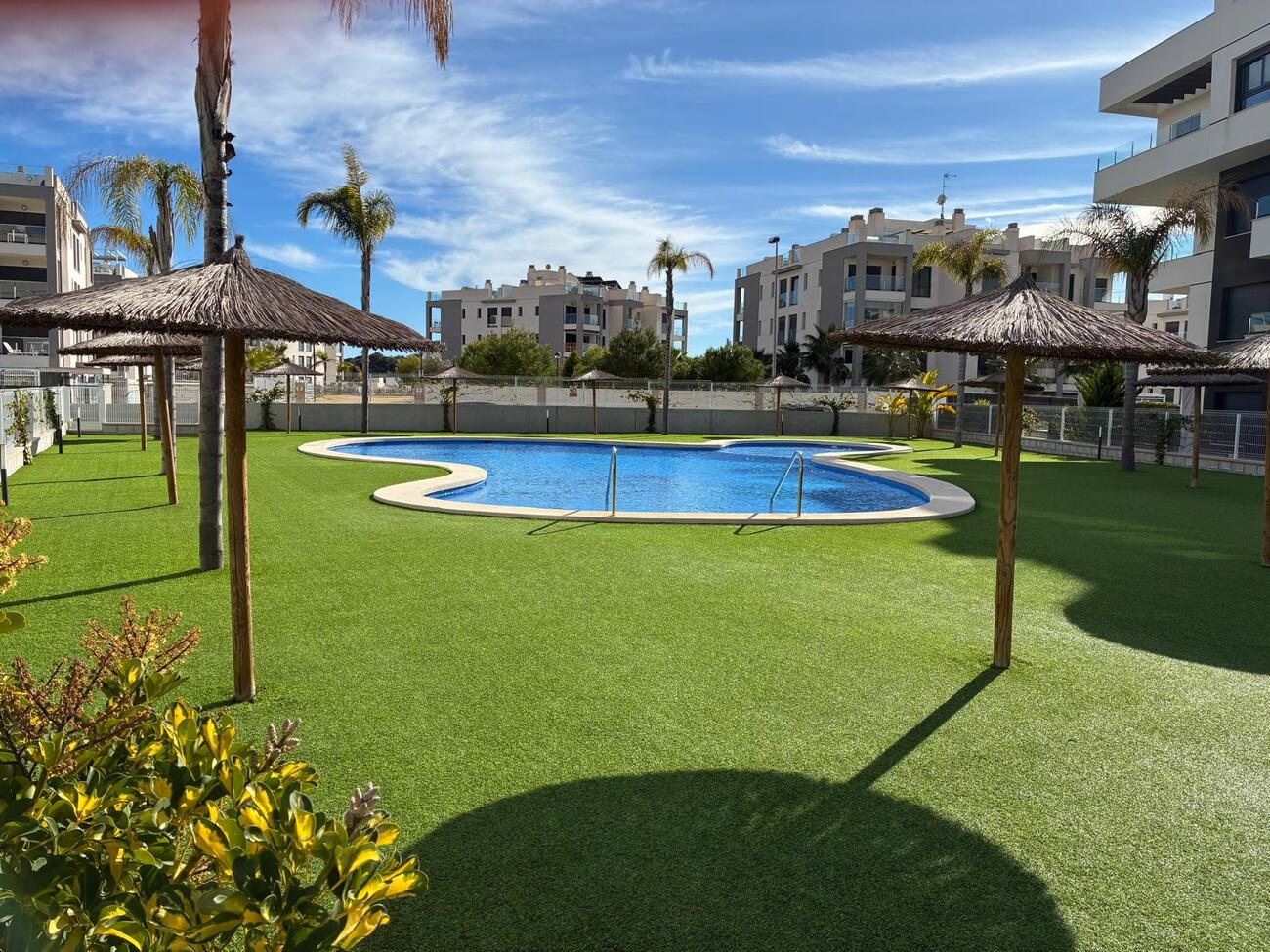 Pool area in apartment for sale in Villamartin