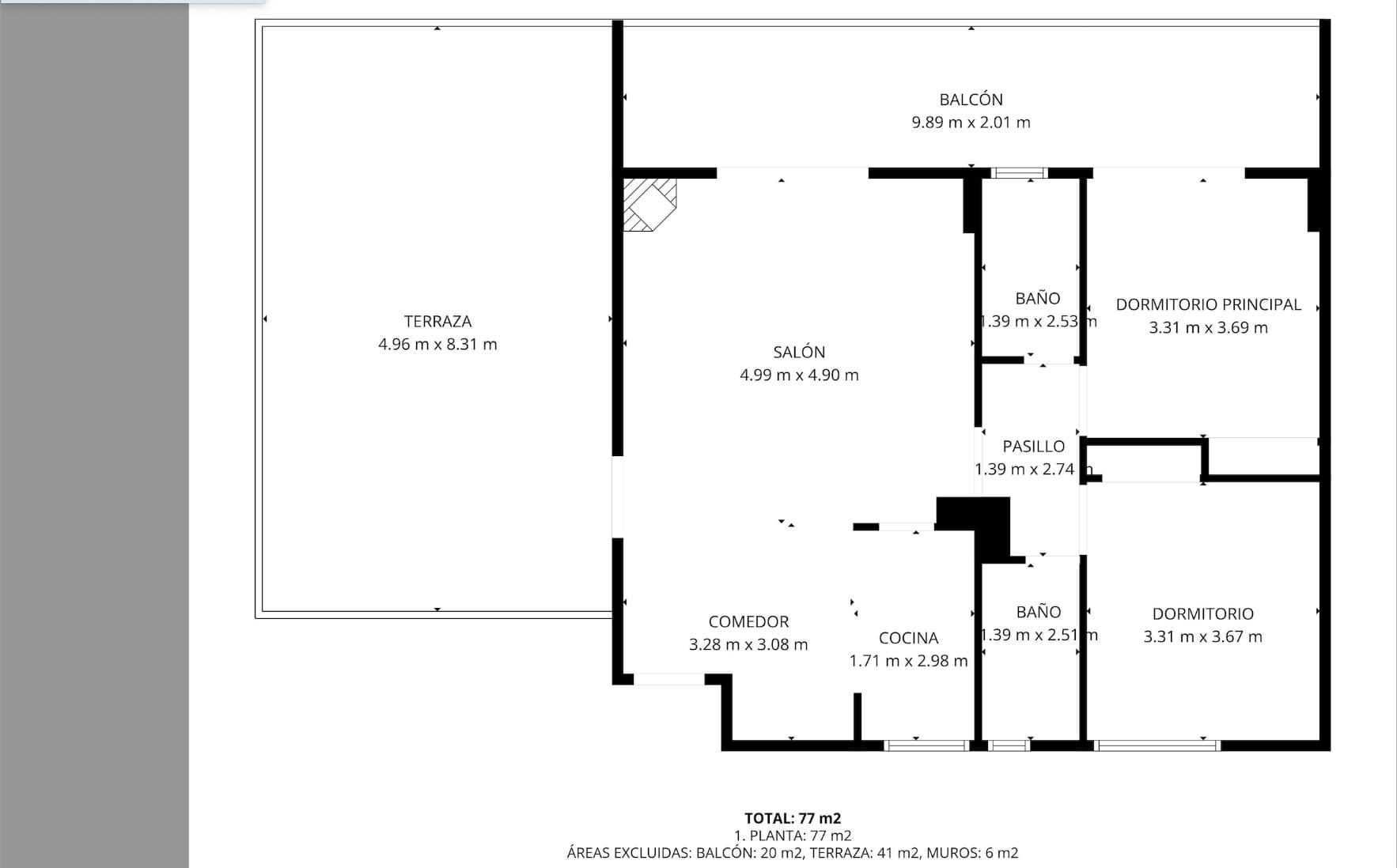 Garden in penthouse for sale in Torrevieja