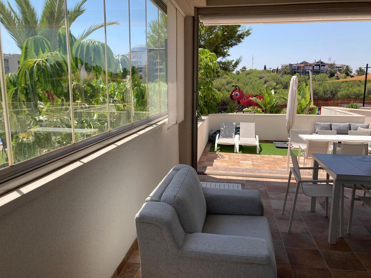Pool area in apartment for sale in Los Dolses