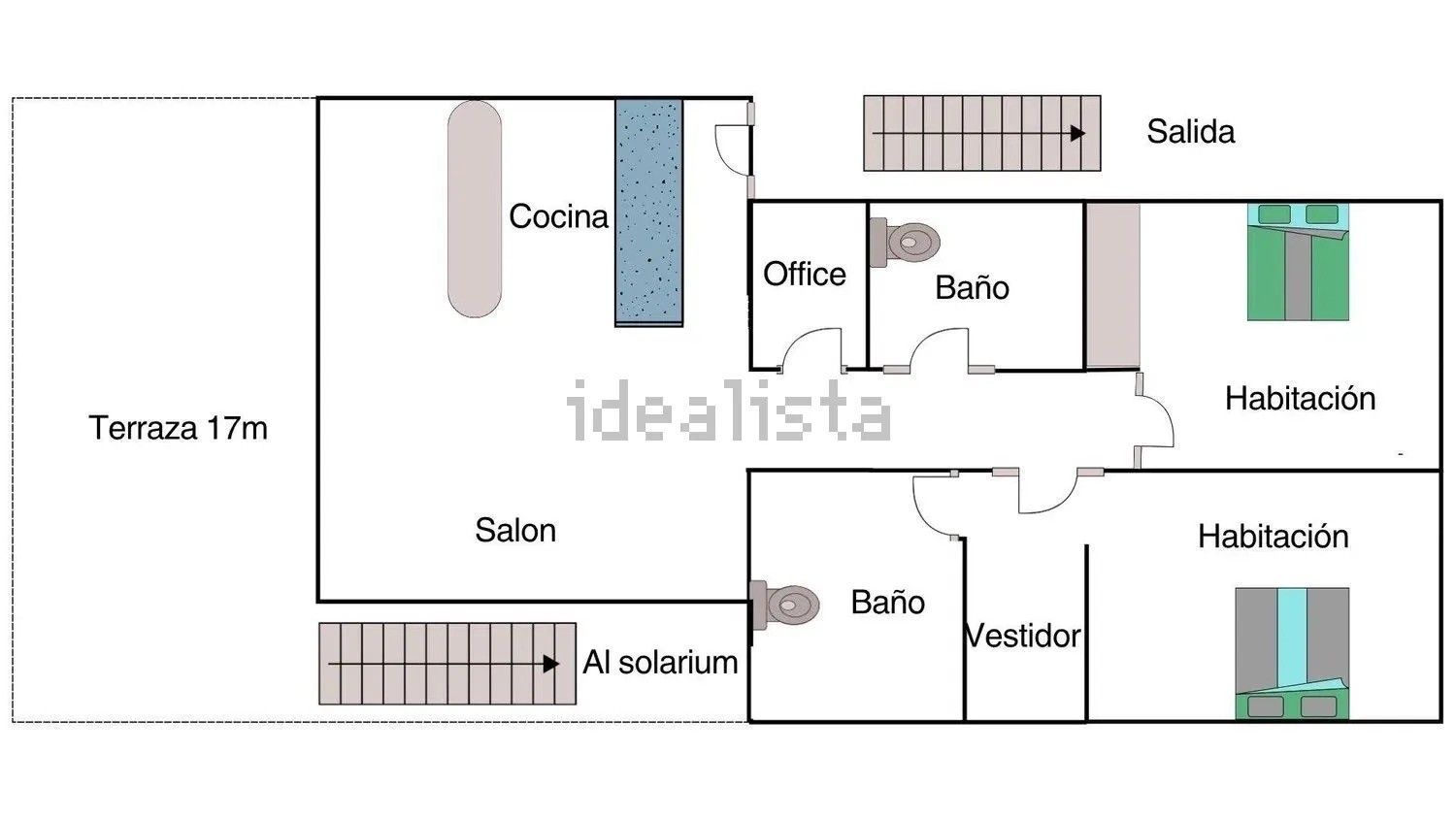 Pool area in apartment for sale in Mar de Cristal