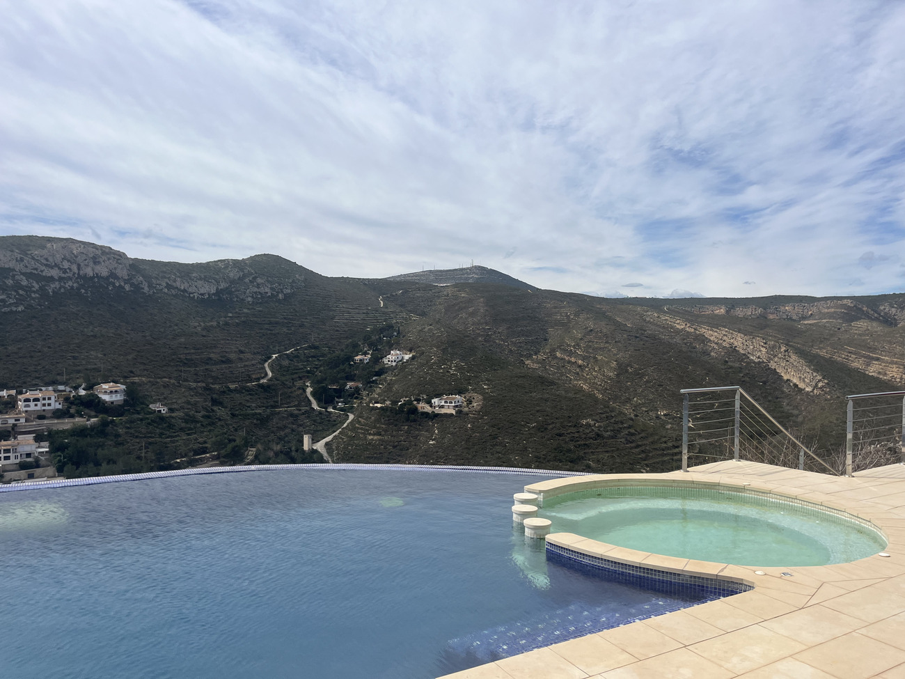 Pool area in villa for sale in javea