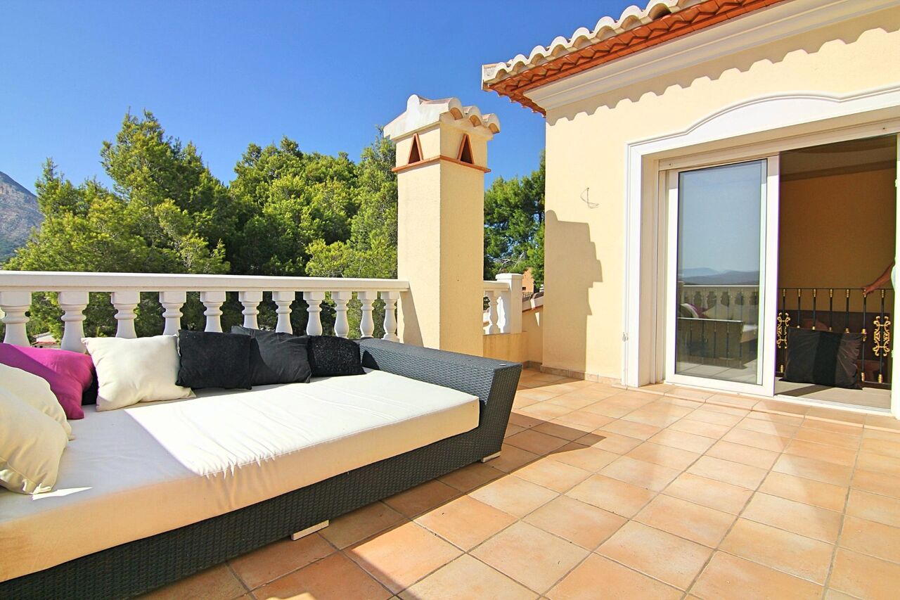Pool area in villa for sale in javea