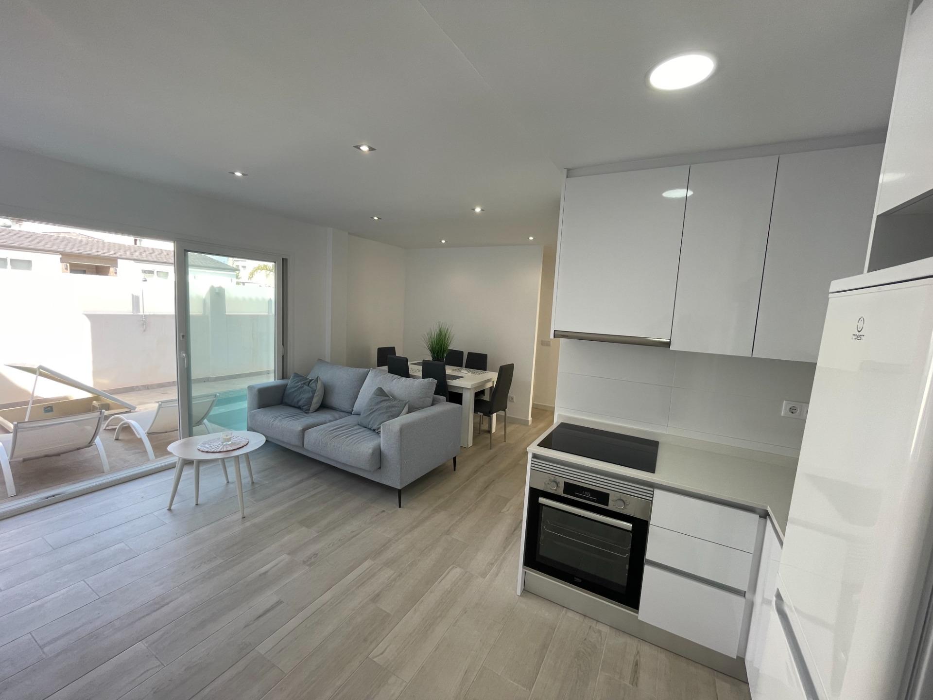Terrace in bungalow for sale in Orihuela Costa
