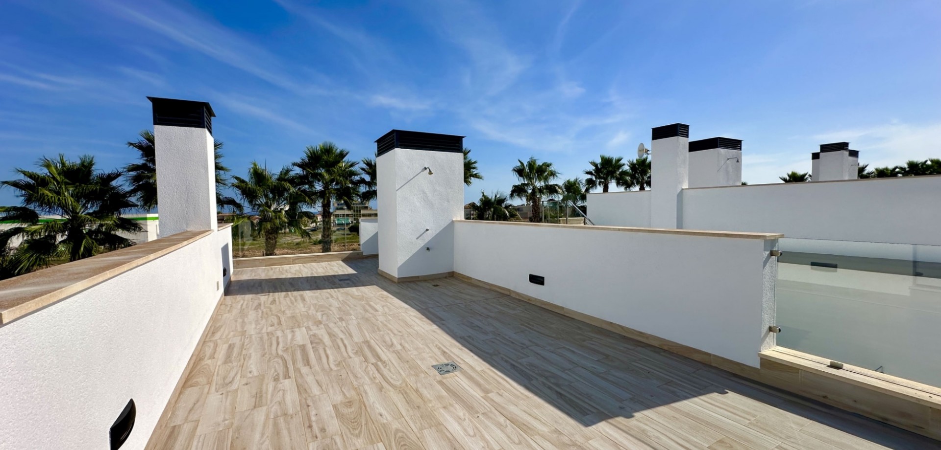 Pool area in villa for sale in Orihuela Costa