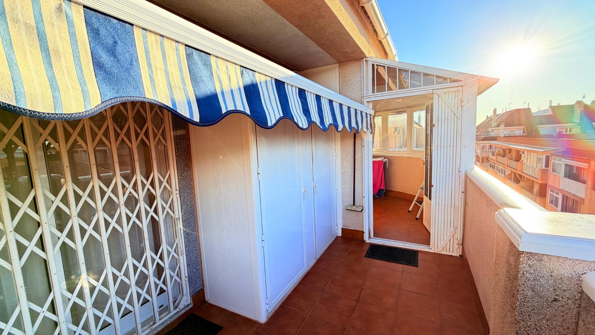 Pool area in penthouse for sale in Torrevieja