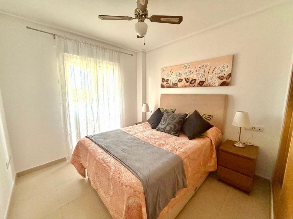 Garden in apartment for sale in Hacienda Riquelme Golf Resort