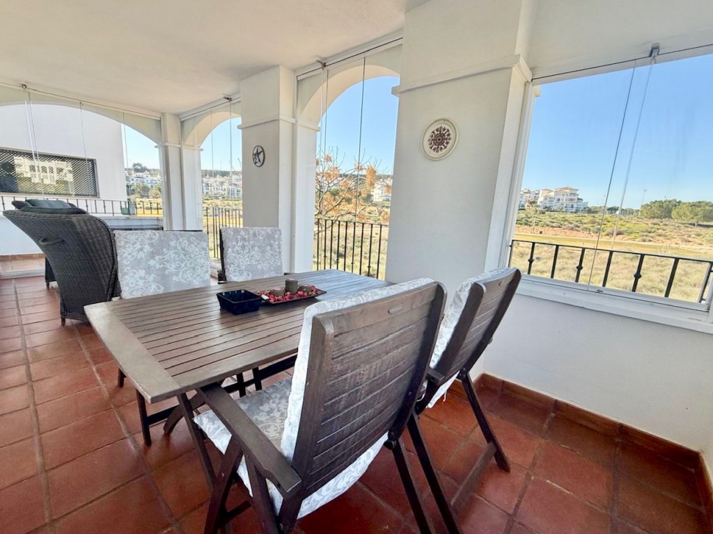 Pool area in apartment for sale in Hacienda Riquelme Golf Resort