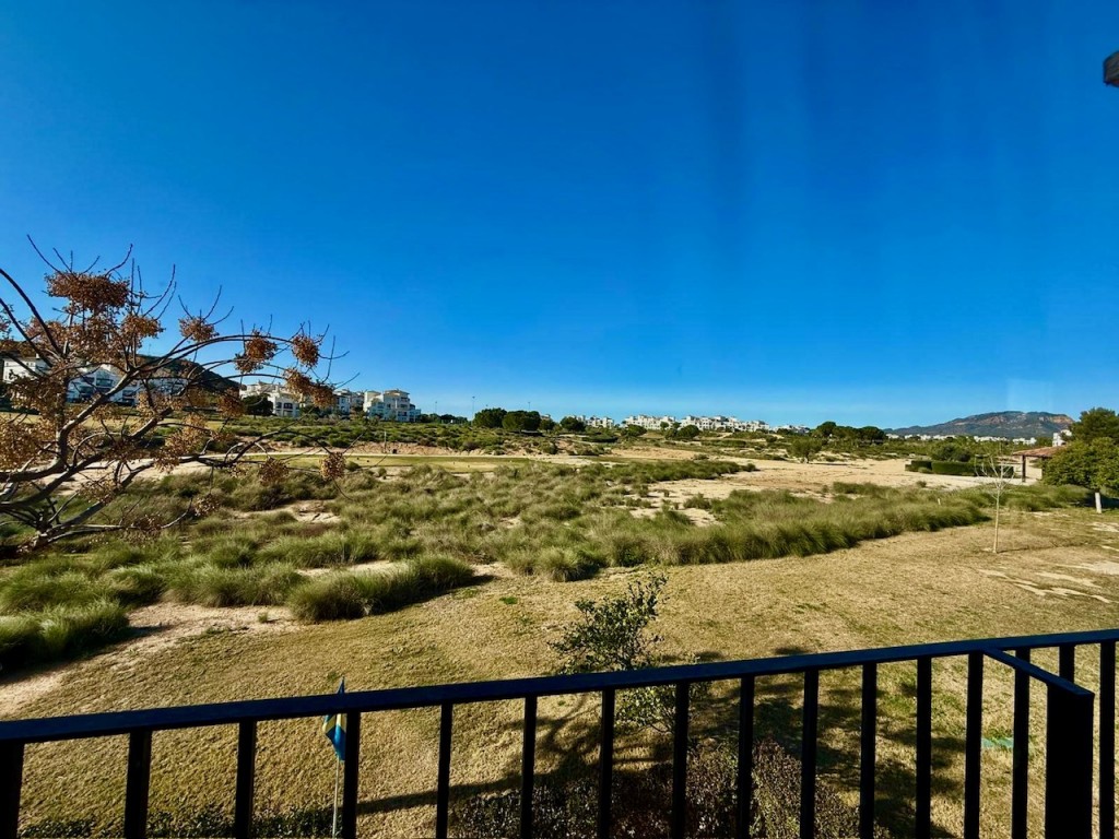 Garden in apartment for sale in Hacienda Riquelme Golf Resort