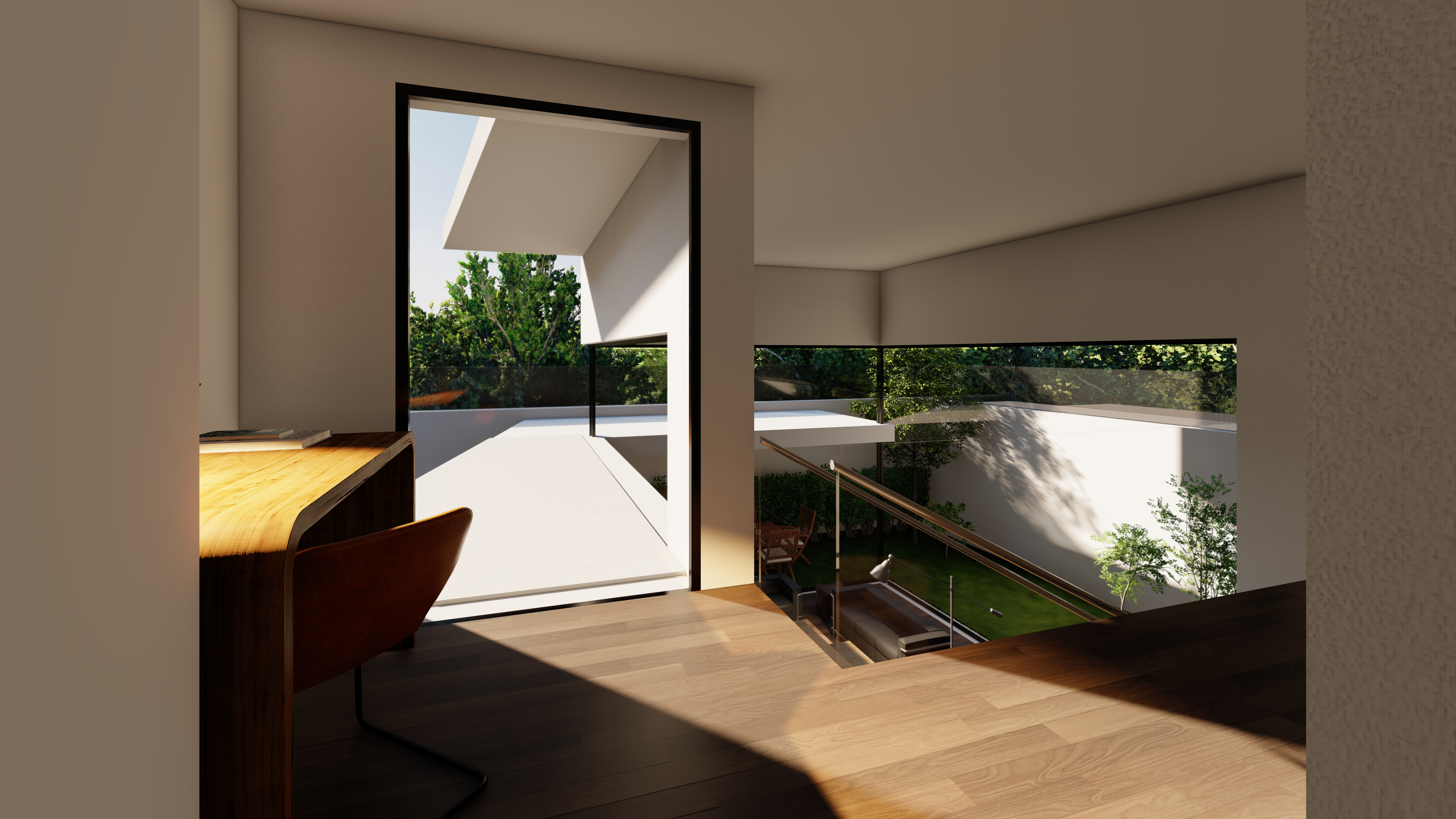 Pool area in villa for sale in Fortuna