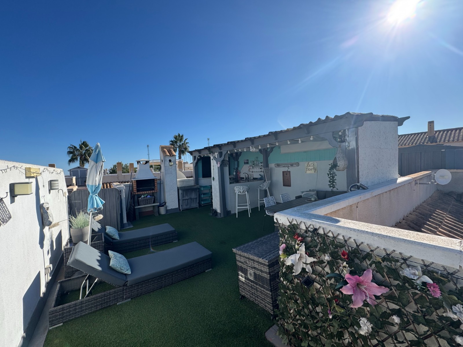 Pool area in apartment for sale in Orihuela Costa