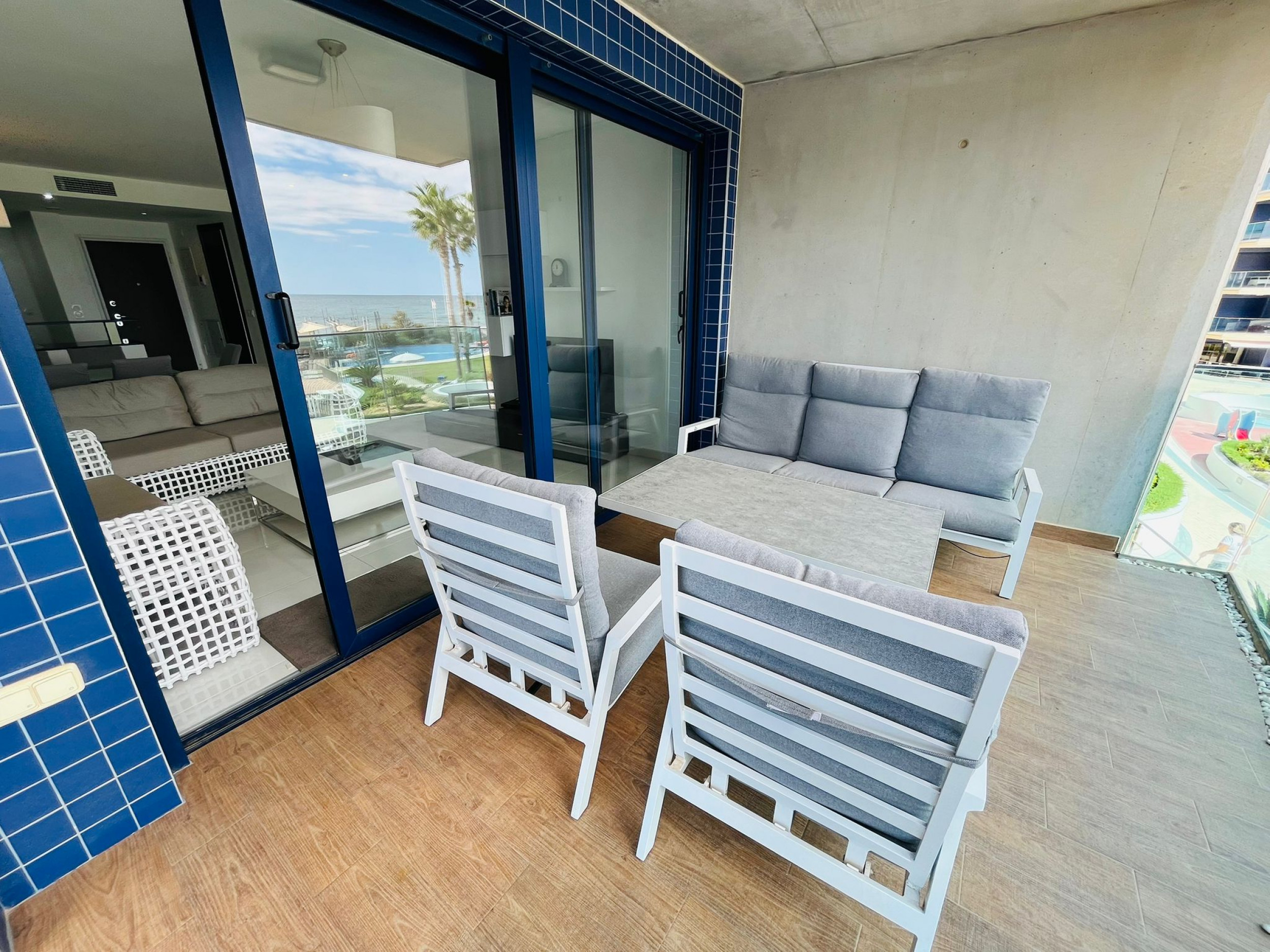 Living room in apartment for sale in Punta Prima