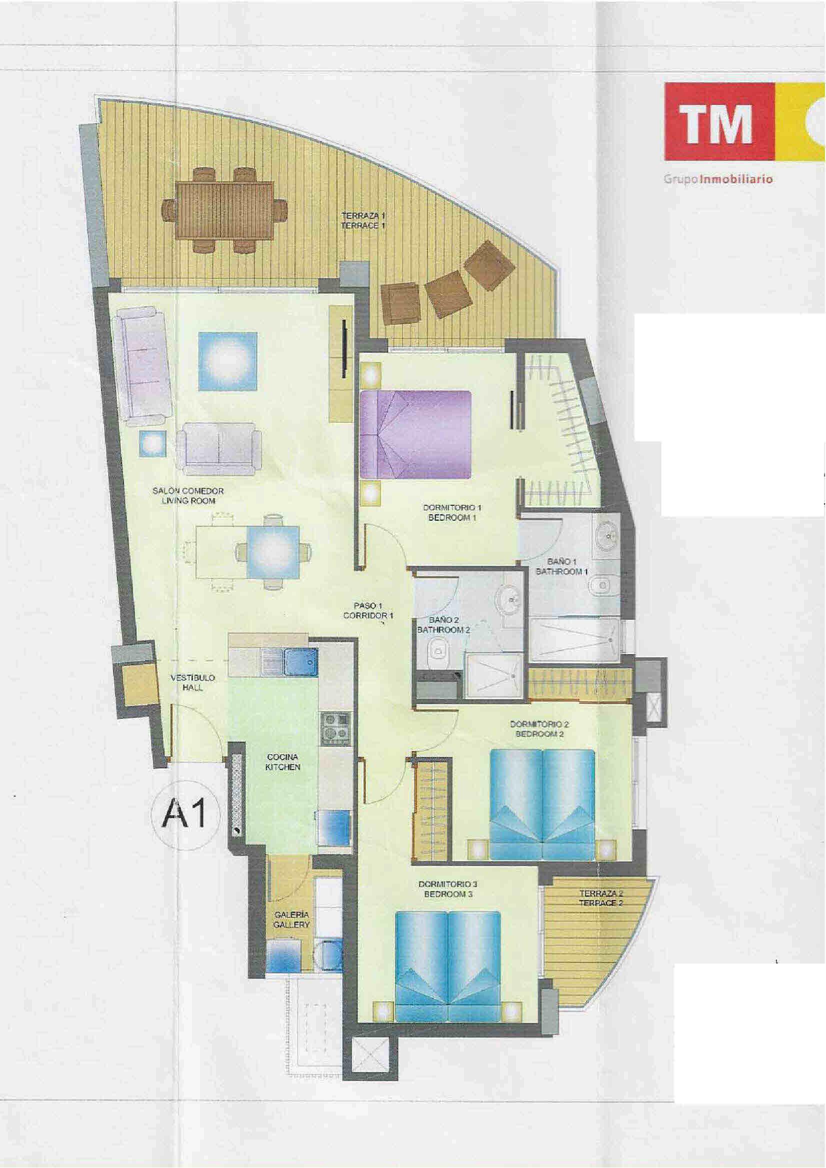 Pool area in apartment for sale in Punta Prima