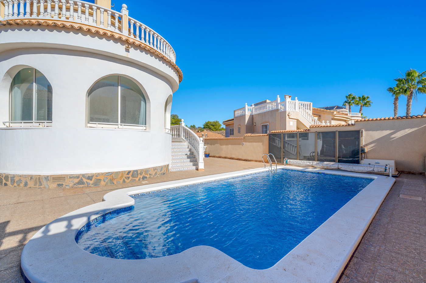 Pool area in villa for sale in Ciudad Quesada