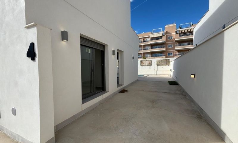 Pool area in villa for sale in Orihuela Costa