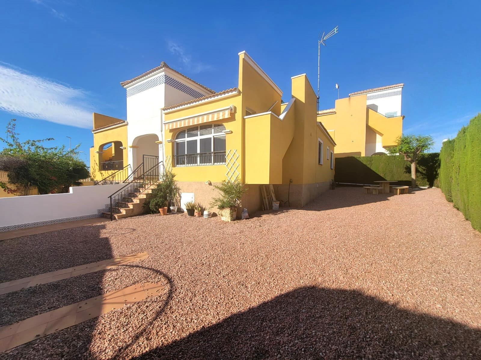 Semi-detached villa, all on one level with no neighbors above, in a lovely residential complex with