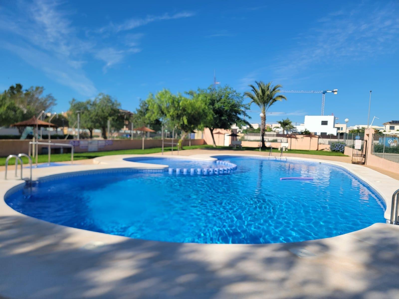 Semi-detached villa, all on one level with no neighbors above, in a lovely residential complex with