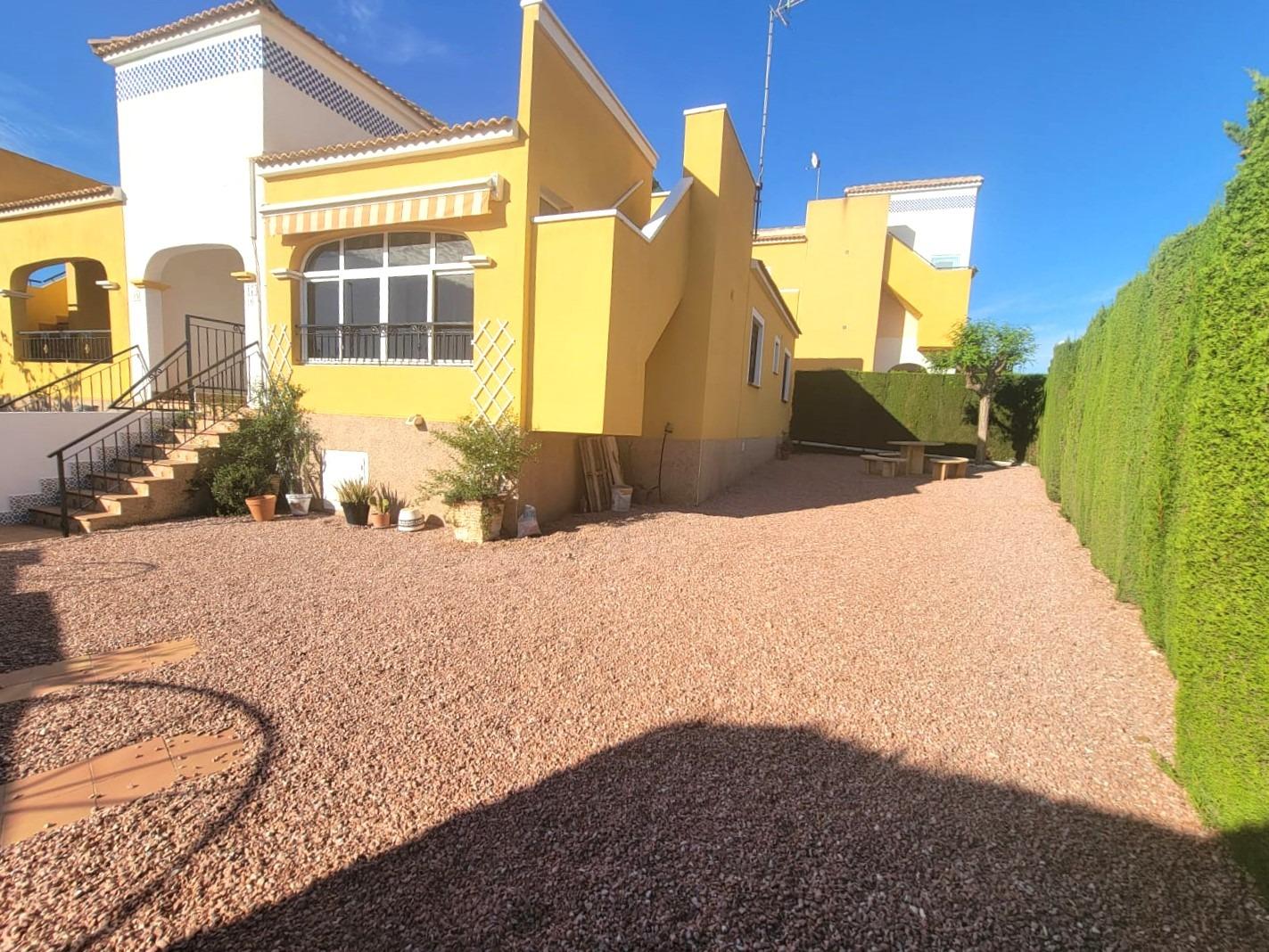 Semi-detached villa, all on one level with no neighbors above, in a lovely residential complex with