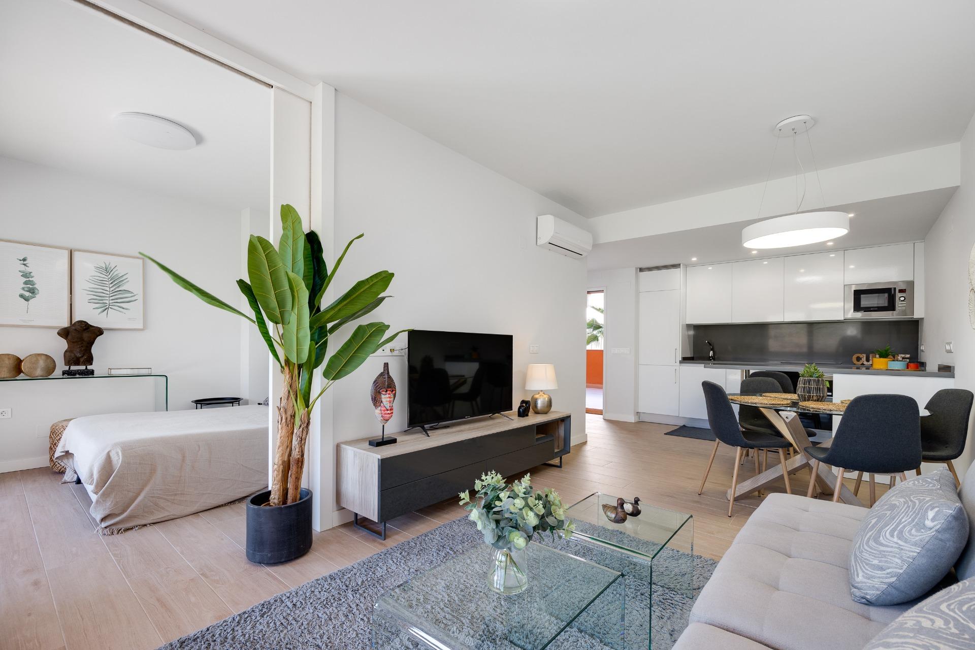Pool area in apartment for sale in Orihuela Costa