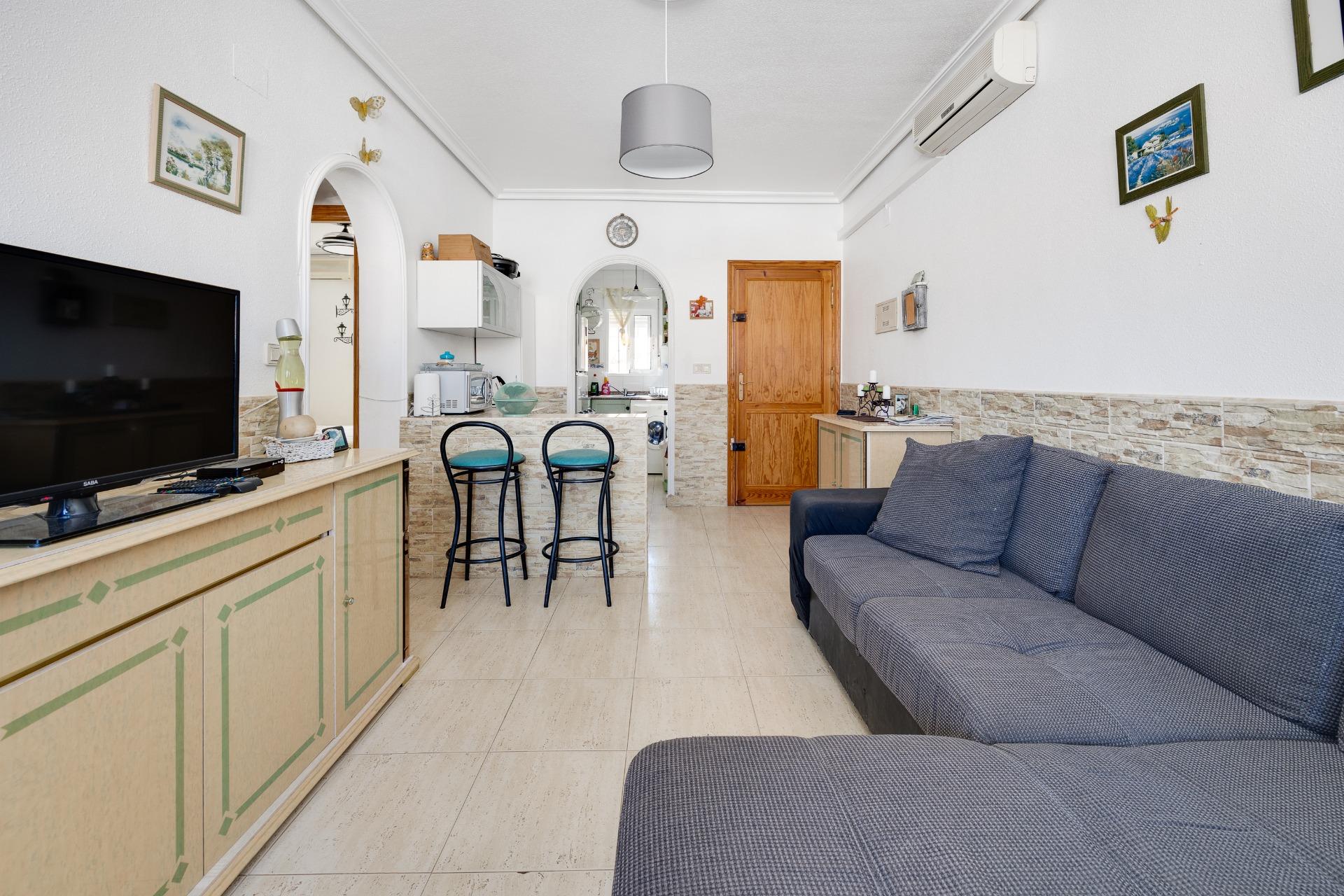 Pool area in bungalow for sale in Torrevieja