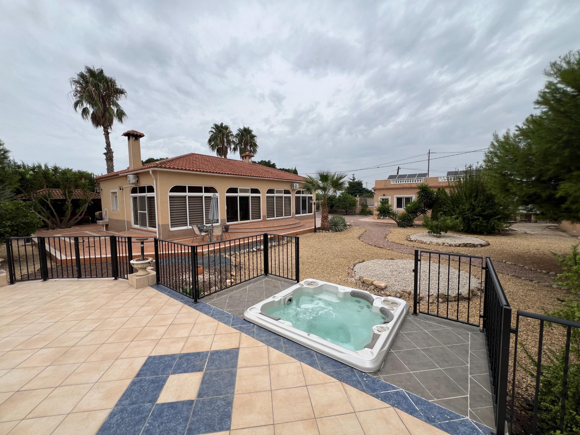 Pool area in villa for sale in Dolores