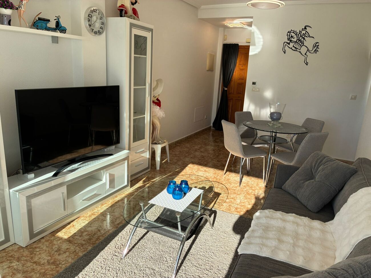 Pool area in apartment for sale in Punta Prima