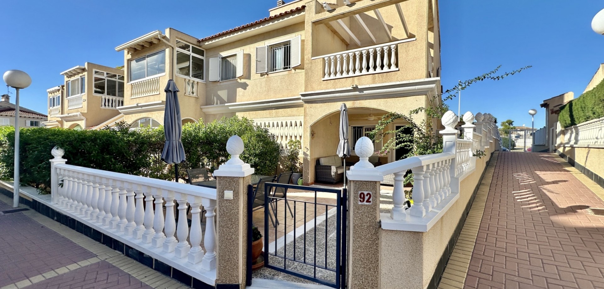 Pool area in duplex for sale in Orihuela Costa