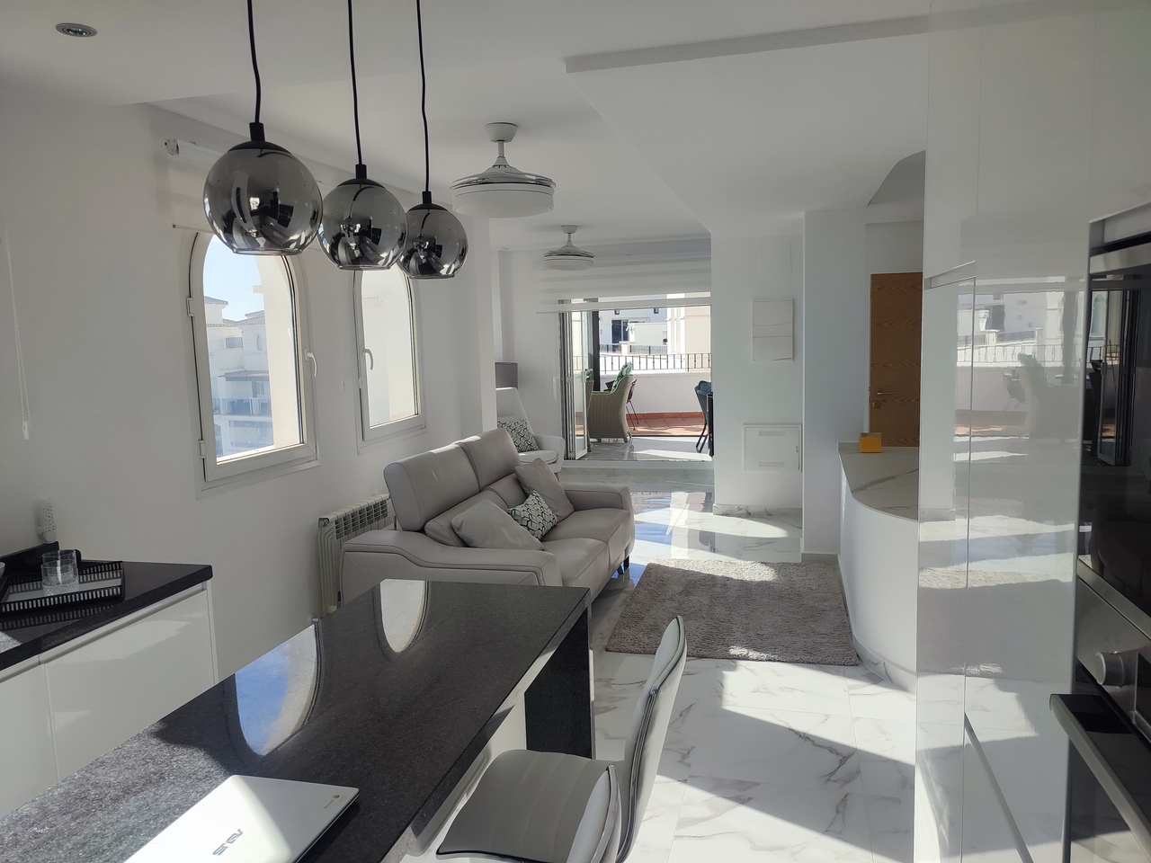 Living room in apartment for sale in Hacienda Riquelme Golf Resort
