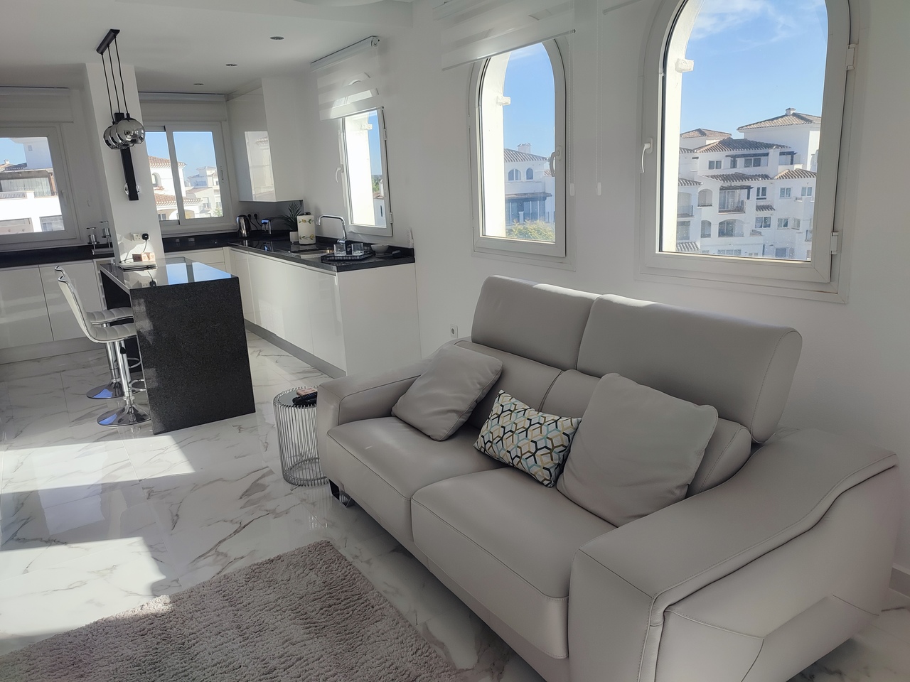 Master bedroom in apartment for sale in Hacienda Riquelme Golf Resort