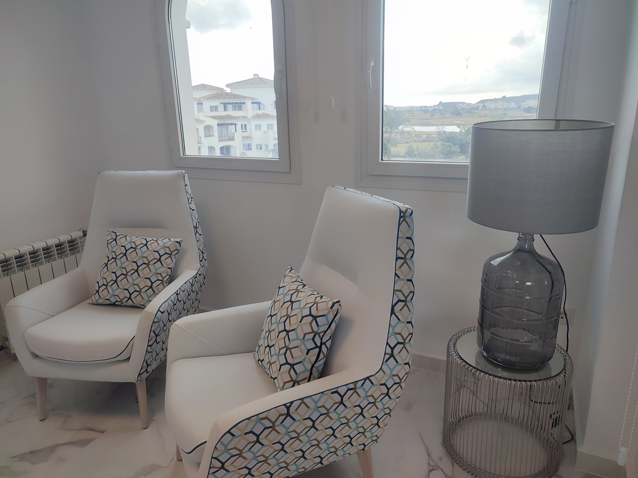 Garden in apartment for sale in Hacienda Riquelme Golf Resort
